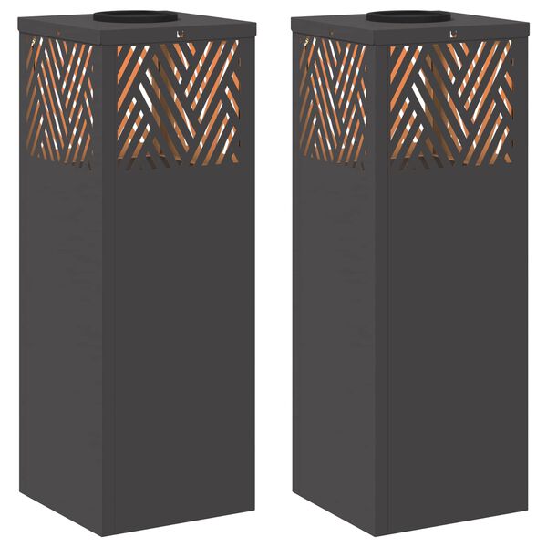 vidaXL Napelemmel műk&ouml;dő LED &ouml;sv&eacute;ny vil&aacute;g&iacute;t&aacute;s 2 pcs Fekete