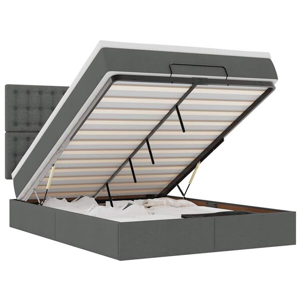 vidaXL Ottom&aacute;n &aacute;gykeret matraccal s&ouml;t&eacute;t sz&uuml;rke 140x190cm sz&ouml;vet