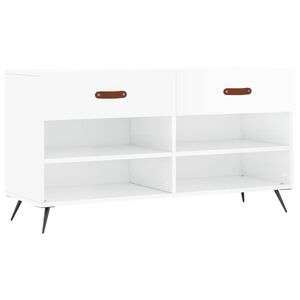 vidaXL magasf&eacute;nyű feh&eacute;r szerelt fa cipőpolc 102x35x55 cm