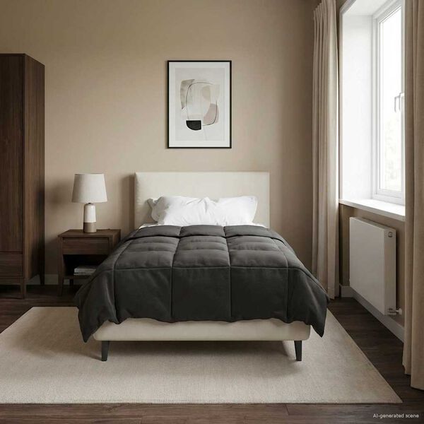 vidaXL Teljes &eacute;ves takar&oacute; S&ouml;v&eacute;nyes Antracit 135 x 200 cm Mikrosz&aacute;l