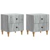 vidaXL &Eacute;jjeliszekr&eacute;ny 2 db Sz&uuml;rke Sonoma 43 x 34,5 x 48 cm Szerelt Fa