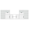 vidaXL 5 db fehér tömörfa fenyőfa V szekrény tárolóval ODDA