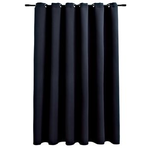vidaXL fekete s&ouml;t&eacute;t&iacute;tőf&uuml;gg&ouml;ny f&eacute;mkarik&aacute;kkal 290 x 245 cm