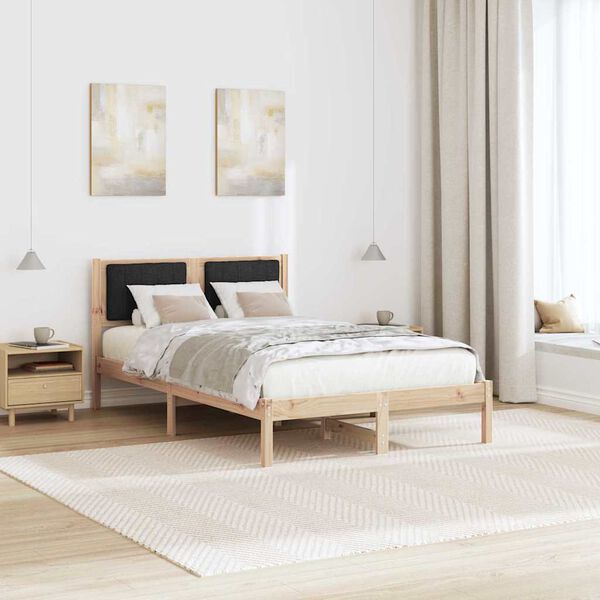 vidaXL &Aacute;gykeret K&aacute;rpitozott Fejt&aacute;ml&aacute;val Fekete 120 x 200 cm