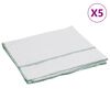 vidaXL 5 db feh&eacute;r tiszt&iacute;t&oacute; kendők z&ouml;ld cs&iacute;kokkal 50 x 60 cm