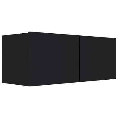vidaXL fekete forgácslap TV-szekrény 80 x 30 x 30 cm