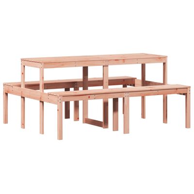 vidaXL tömör duglászfenyő piknik asztal 160 x 134 x 75 cm