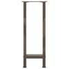 vidaXL 2 db natúr acél konzolasztal láb 28 x (72-73) cm acél
