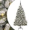 vidaXL Mű kar&aacute;csonyfa 180 cm 300 LED Meleg feh&eacute;r PVC &eacute;s Ac&eacute;l