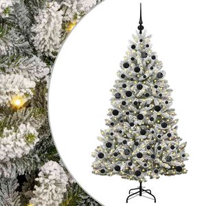 vidaXL Mű kar&aacute;csonyfa 180 cm 300 LED Meleg feh&eacute;r PVC &eacute;s Ac&eacute;l