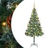 vidaXL Mű kar&aacute;csonyfa 300 LED-del &aacute;llv&aacute;nnyal Z&ouml;ld 180 cm PVC &eacute;s Ac&eacute;l