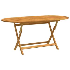 vidaXL t&ouml;m&ouml;r eukaliptuszfa &ouml;sszecsukhat&oacute; kerti asztal 160 x 85 x 75 cm
