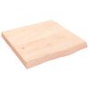 vidaXL kezeletlen t&ouml;m&ouml;r t&ouml;lgyfa asztallap 60x60x(2-6) cm