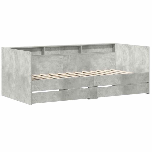 vidaXL Nappali &aacute;gy fi&oacute;kkal t&aacute;rol&oacute;val Sz&uuml;rke 90 x 200 cm Faanyag