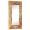 vidaXL k&eacute;zzel faragott t&ouml;m&ouml;r mang&oacute;fa t&uuml;k&ouml;r 80 x 50 x 2,5 cm