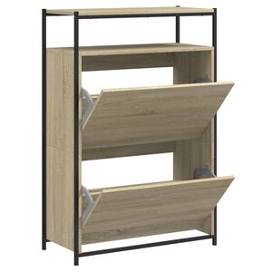 vidaXL sonoma t&ouml;lgy sz&iacute;nű szerelt fa cipőszekr&eacute;ny 75x34x112 cm