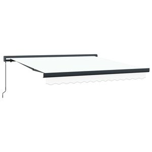 vidaXL Beh&uacute;zhat&oacute; napellenző Feh&eacute;r 300 x 250 cm V&aacute;szon &eacute;s Alum&iacute;nium