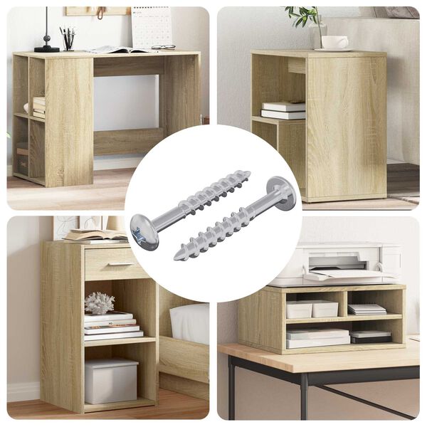 vidaXL Csavar 2 pcs Ez&uuml;st 9,8 x 35 mm Vas