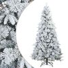 vidaXL Műanyag Rugalmas Kar&aacute;csonyf&aacute;t Havas Flokkal Feh&eacute;r 240 cm