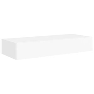 vidaXL fehér MDF falra szerelhető fiókos polc 60 x 23,5 x 10 cm
