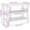 vidaXL Munkapad polcokkal Viaszbarna 110,5 x 50 x 80 cm T&ouml;m&ouml;r fenyőfa