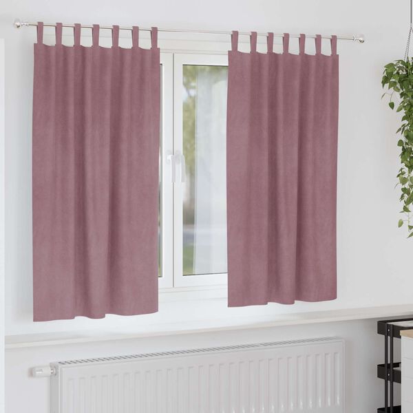 vidaXL S&ouml;t&eacute;t&iacute;tő f&uuml;gg&ouml;ny&ouml;k 2 pcs S&ouml;t&eacute;t r&oacute;zsasz&iacute;n 140 x 175 cm B&aacute;rsony
