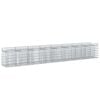 vidaXL Gabion emelt &aacute;gy 2 db 400 x 50 x 60 cm Horganyzott Ac&eacute;l Ez&uuml;st