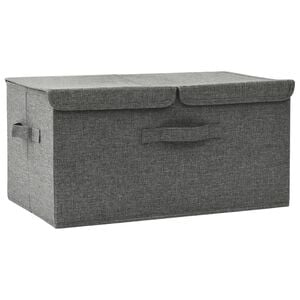 vidaXL antracitsz&uuml;rke sz&ouml;vet t&aacute;rol&oacute;doboz 50 x 30 x 25 cm