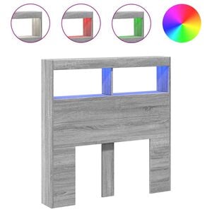 vidaXL sz&uuml;rke sonoma sz&iacute;nű &aacute;thidal&oacute;szekr&eacute;ny LED-ekkel 100 x 17 x 102cm