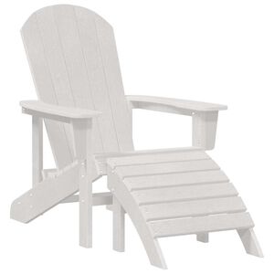vidaXL Adirondack sz&eacute;k Feh&eacute;r HDPE
