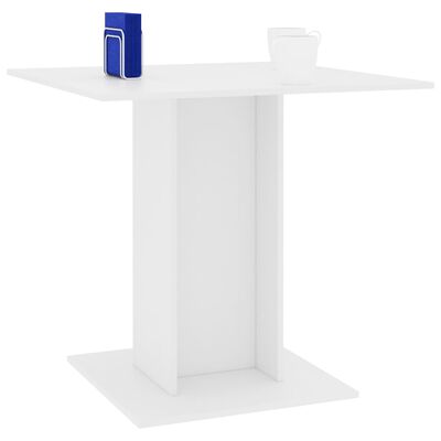 vidaXL fehér forgácslap étkezőasztal 80 x 80 x 75 cm