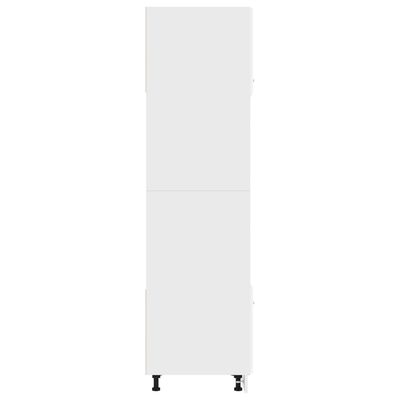 vidaXL fehér forgácslap mikrohullámú sütő szekrény 60 x 57 x 207 cm