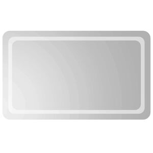 vidaXL LED F&uuml;rdőszoba T&uuml;k&ouml;r t&uuml;k&ouml;rrel &Aacute;tl&aacute;tsz&oacute; 100 x 60 cm edzett &uuml;veg