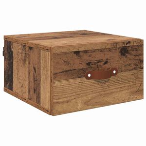 vidaXL Fali &eacute;jjeli szekr&eacute;ny 35 x 35 x 20 cm Szerelt Fa &Ouml;reg fa