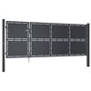 vidaXL antracit sz&iacute;nű ac&eacute;l kerti kapu 350 x 125 cm