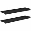 vidaXL Ablakp&aacute;rk&aacute;nyok 2 db Fekete 90 x 25 x 2 cm T&ouml;m&ouml;r b&uuml;kkfa
