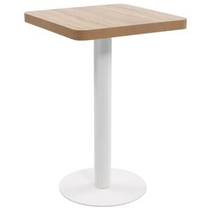 vidaXL vil&aacute;gosbarna MDF bisztr&oacute;asztal 50 x 50 cm