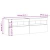 vidaXL 2 db feh&eacute;r falra szerelhető TV-szekr&eacute;ny LED-ekkel 60x30x40 cm