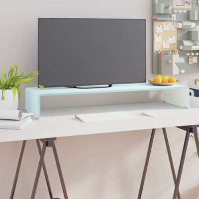 vidaXL zöld üveg TV állvány/monitor magasító 90 x 30 x 13 cm