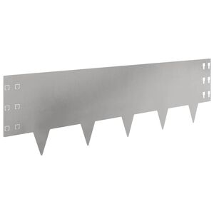 vidaXL Fűszeg&eacute;lyez&eacute;s 10 pcs 100 x 30 cm Ac&eacute;l Ez&uuml;st