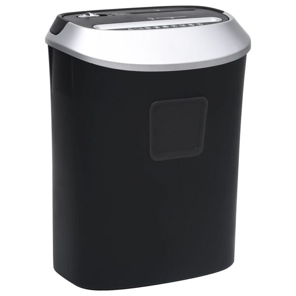 vidaXL fekete 10 lapos iratmegsemmísítő