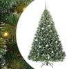 vidaXL Mű kar&aacute;csonyfa 300 LED-del &aacute;llv&aacute;nnyal Z&ouml;ld 210 cm PE &eacute;s PVC