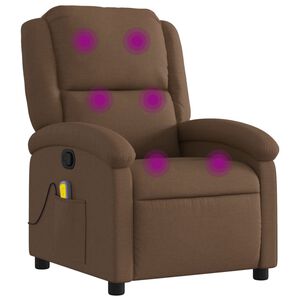 vidaXL barna sz&ouml;vet d&ouml;nthető massz&aacute;zsfotel