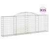 vidaXL 15 db &iacute;ves horganyzott vas gabion kos&aacute;r 300 x 30 x 100/120 cm