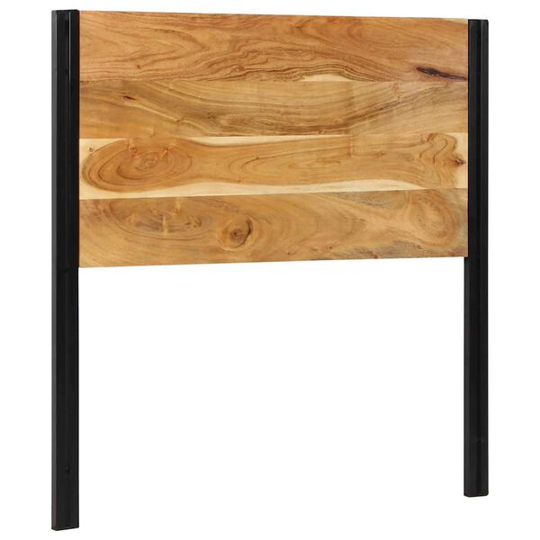 vidaXL tömör fa akác és vas fejtámla 100 cm