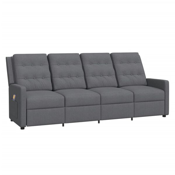 vidaXL vil&aacute;gossz&uuml;rke n&eacute;gyszem&eacute;lyes d&ouml;nthető sz&ouml;vet massz&aacute;zsfotel