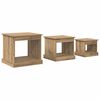 vidaXL Doh&aacute;nyz&oacute;asztal 3 pcs Artisan t&ouml;lgy Faanyag