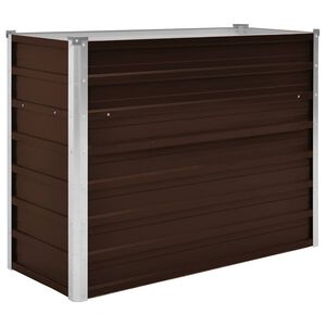 vidaXL barna horganyzott ac&eacute;l kerti magas&aacute;gy&aacute;s 100 x 40 x 77 cm
