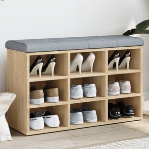 vidaXL sonoma t&ouml;lgyfa cipőpad 82 x 32 x 50 cm r&eacute;tegelt fa