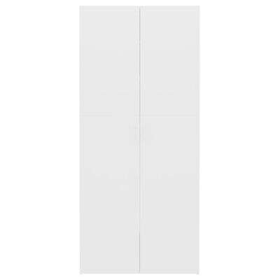 vidaXL fehér szerelt fa cipőszekrény 80 x 35,5 x 180 cm